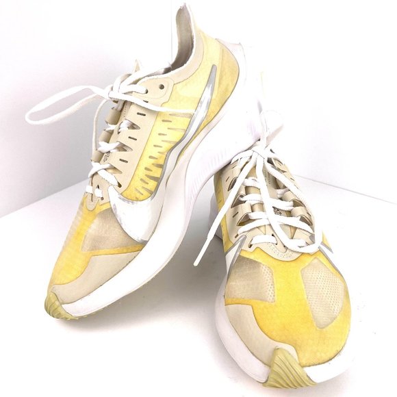 Nike Zoom Gravity Platinum Metallic Yellow Running Shoes BQ3203-001 Size 7 - Picture 1 of 11